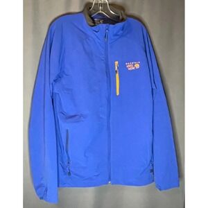Mountain Hard Wear Men's Large Jacket Windbreaker Navy Blue Full Zip soft shell